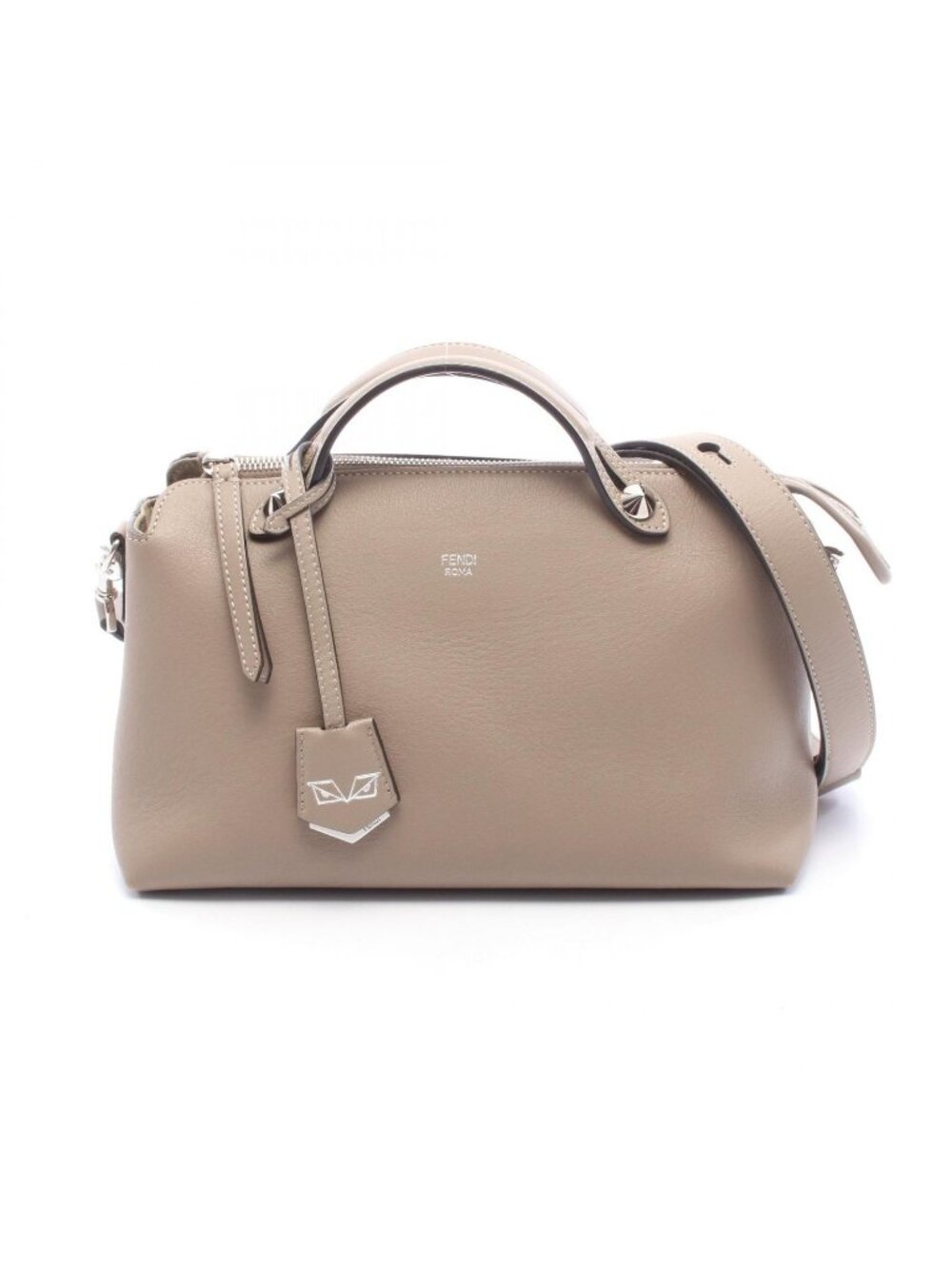 Fendi Handbag by the Way Medium Greige Leather